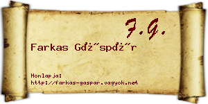 Farkas Gáspár névjegykártya