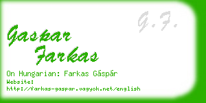 gaspar farkas business card